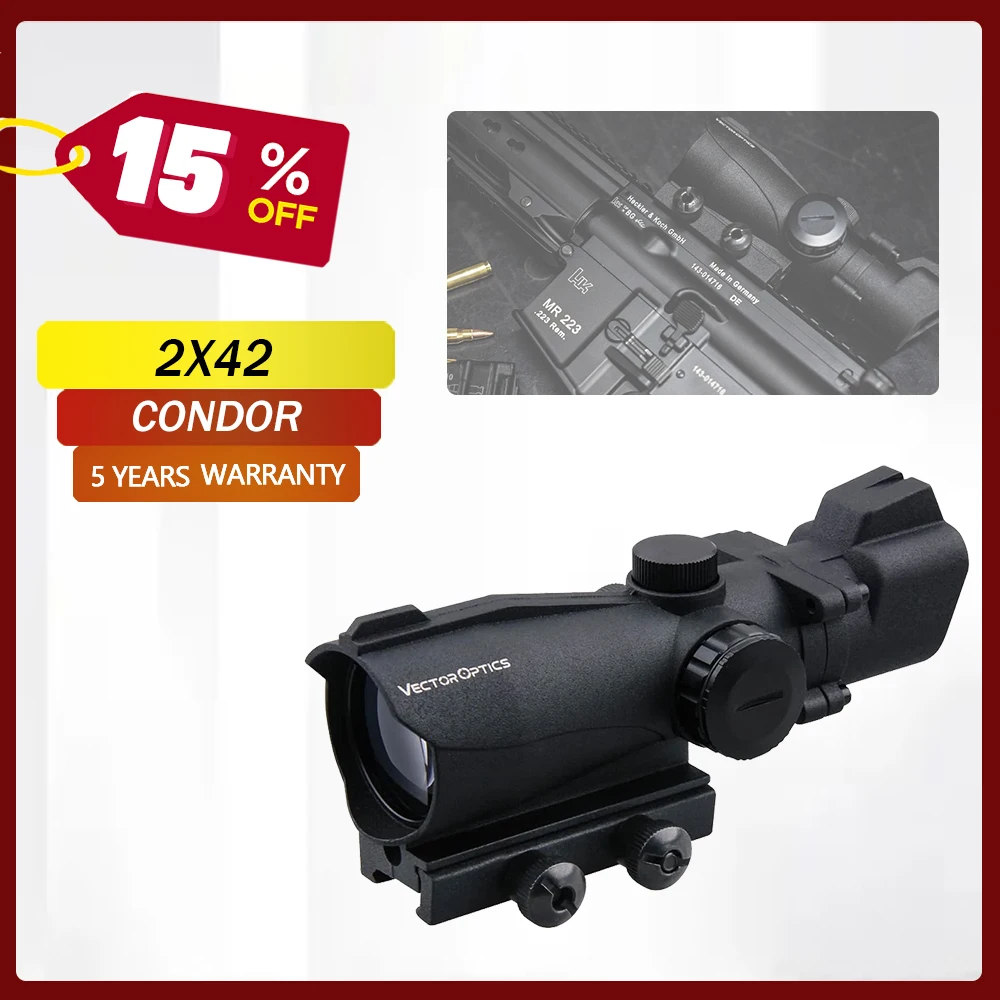Vector-Optics-2x42-Red-Dot-Sight-Hunting-Reflex-Scope-Red-Green-Reticle ...