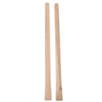 2 Pcs Solid Wood Handle Hoes Hammer Replacement Fittings Deburring Tool Grip Replacements Garden Spade 1