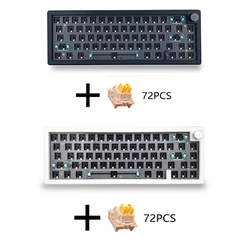 

GMK67 Hot Swappable Mechanical Keyboard Bluetooth 2.4G Wireless 3 Mode Customization Keyboard+Peach Mute Switch Kit