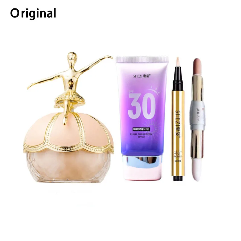 Mack Andy Loose Setting Powder E Shezi Facial Body Sunscreen Whitening Spf30 Concealer Highlight Base Makeup Set Crema Solare Ki