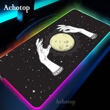 

Witches Moon Tarot Anime Gamer Mouse Pad RGB Mini Laptop Keyboard Rug Desk Mat LED Color Light Mouse Mat XXL Gaming Accessories