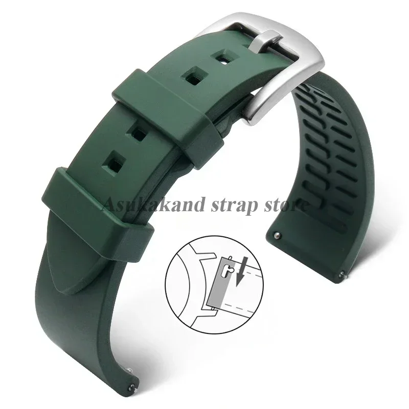 Quick Release Silicone Watch Band - Versatile Rubber Strap