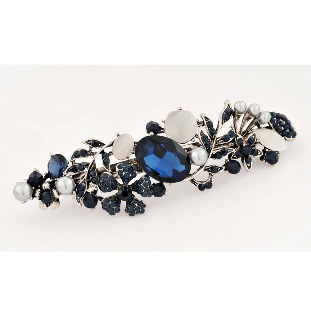 

French Hair Clips, 4pcs Rhinestone Flower Hair Vintage Spring Hair Barrettes for