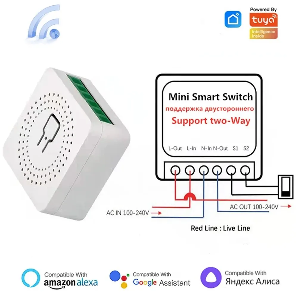 Interruttore WiFi Smart 16A MINI - Controllo App Tuya/Alexa/Google Home | Per Luci Ed Elettrodomestici - Foto 4