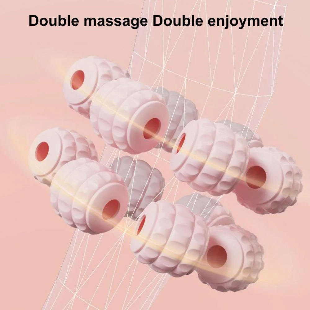 Set Di 2 Rulli Muscolari Per Gambe E Corpo - Massaggiatore Fitness Con 9 Ruote E Bastone Dentato