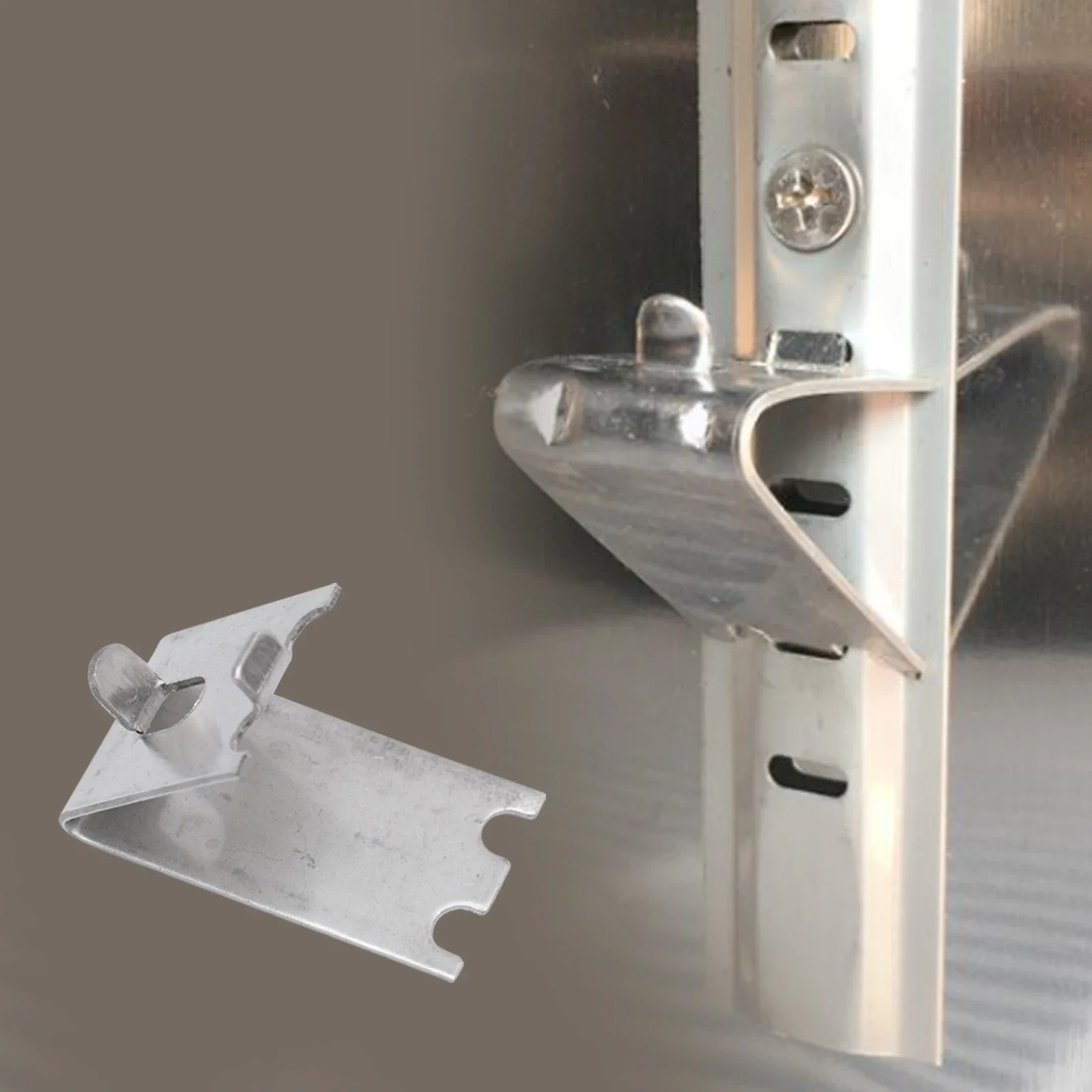 10Pcs Freezer Cooler Shelf Clips Stainless Steel 1MM Freezer Strong Support Clips Square Slot Refrigerator Accessories