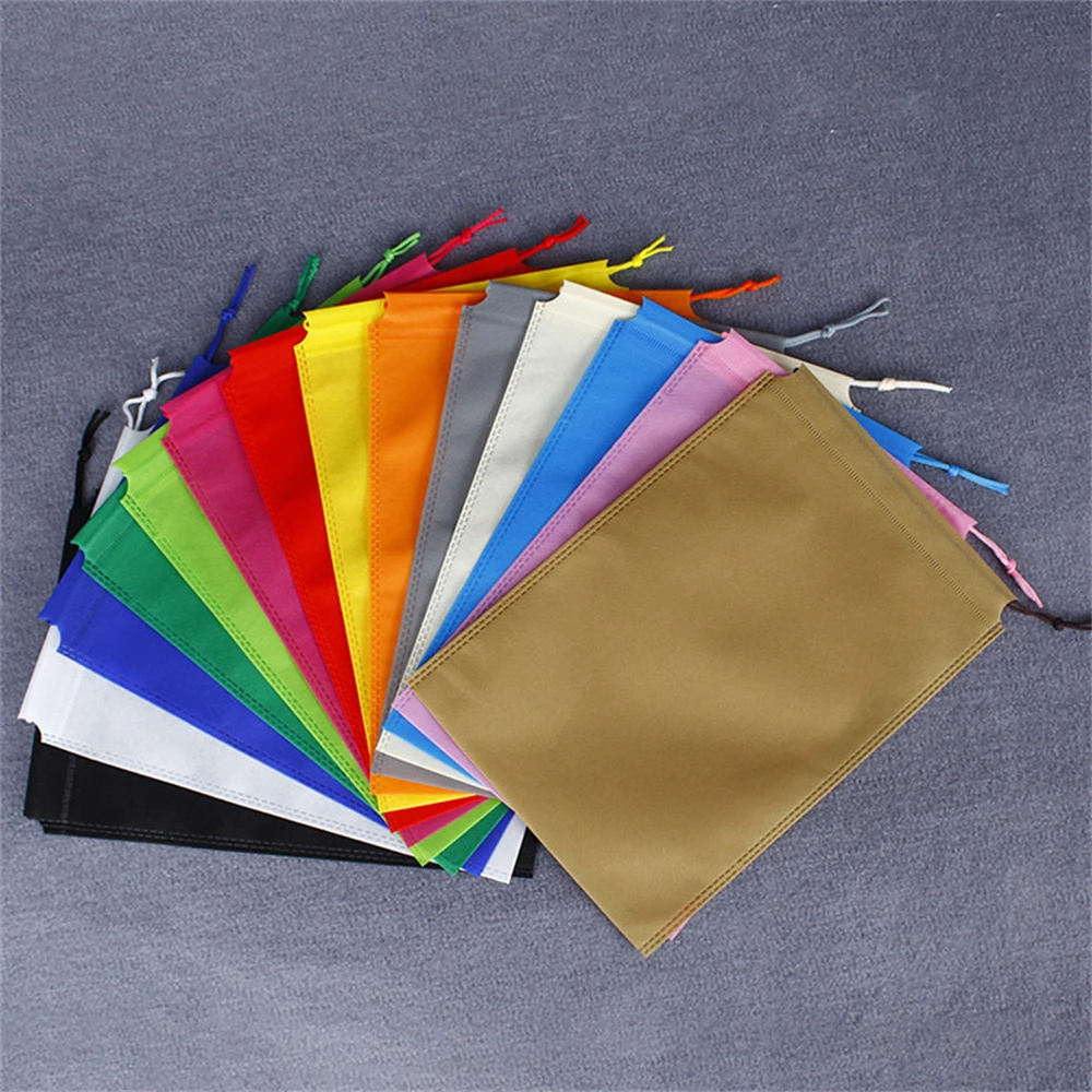 50Pcs Multifunctional Non Woven Fabric Travel Shoes Storage Bags Drawstring Bags Toy Building Block dustproof Storage Bag 6