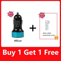 [ Buy 1 Take 1] Multi-function Car Charger Dual USB QC 3.0 Adapter Cigarette Lighter LED Voltmeter For All Types[ Free Gift]