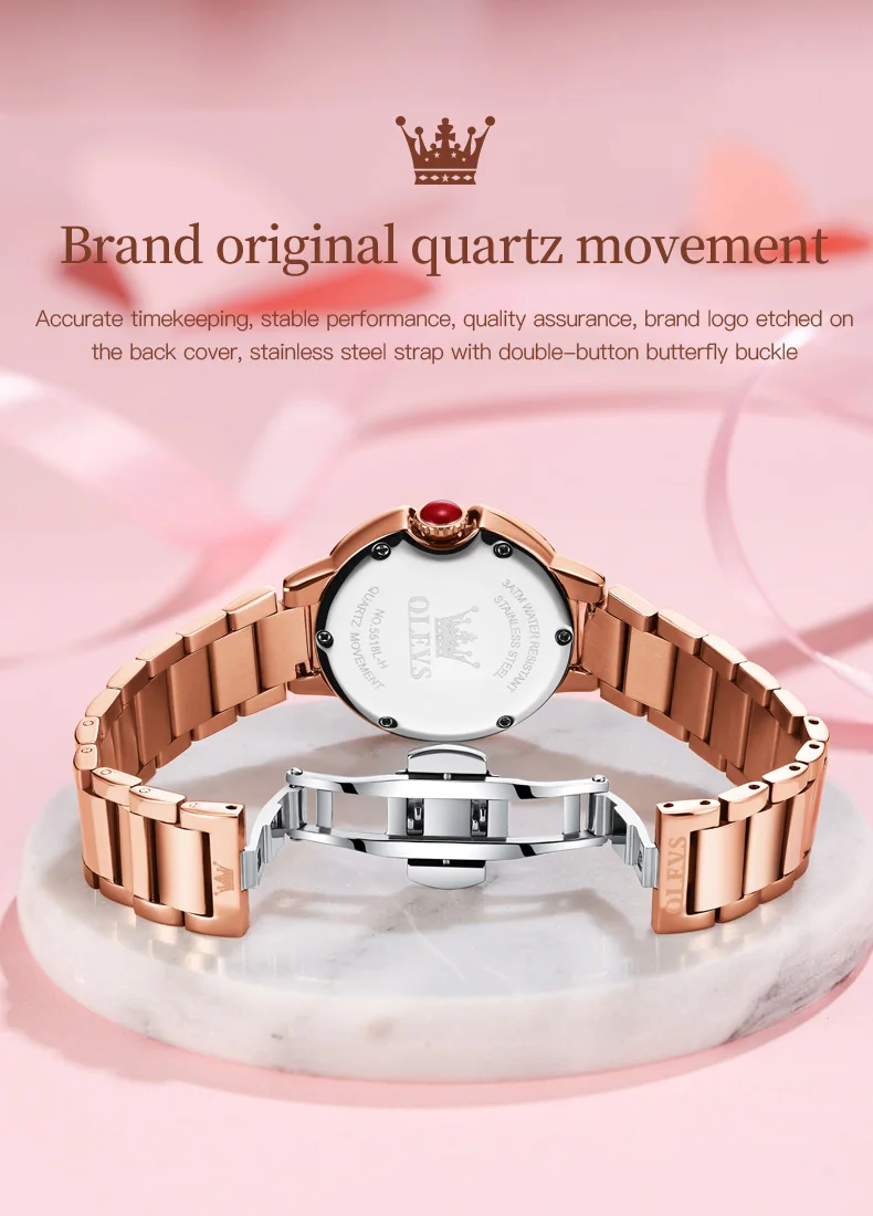 OLEVS 5518 Fashion Luxury Watch For Women description image 6