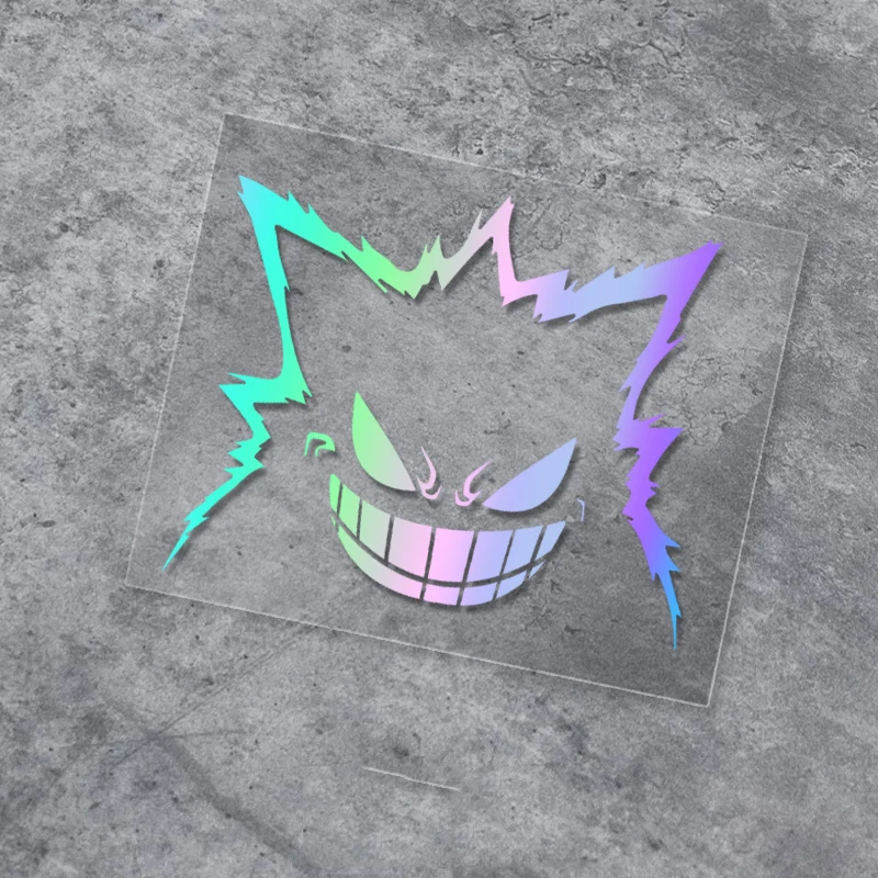 

1PCS Evil Smiling Face Anime Motorcycle Fuel Tank Stickers DIY Racing Body JDM Ghost Cute Moto Helmet Vinyl Decals 18x15CM