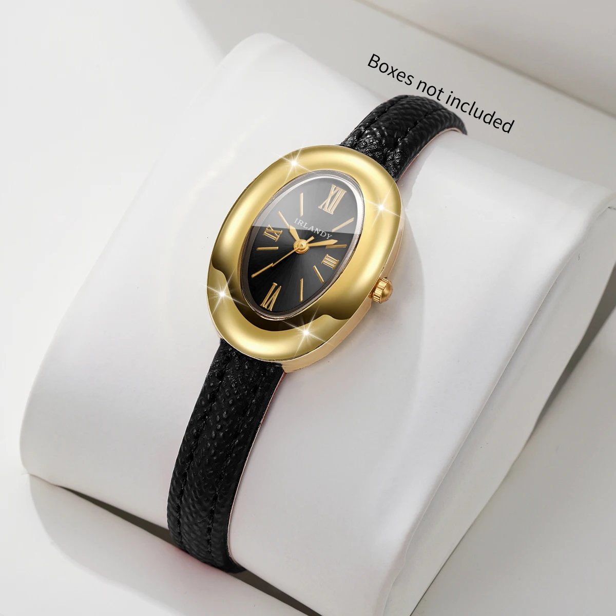 Elegant Oval Dial Women's Quartz Watch with Ultra-thin Leather Strap - Perfect Gift