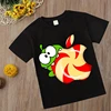 Fashion Game Om Nom T Shirt Summer O-neck Tshirt Cut The Rope Tees For Baby Boys Kids Casual Cartoon Tops Girls Frog Clothing 2