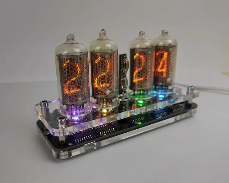 Ghxamp-glow Tube Clock Nixie Clock Led Luz Ambiente Controle Remoto Tubo de Cólon Excluindo In82 Bit In8-2 - Image 6