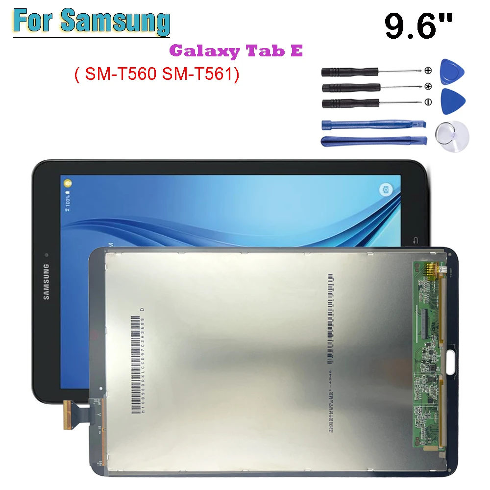 

Original for Samsung Galaxy Tab E 9.6" SM-T560 SM-T561 T560 T561 LCD Display Touch Screen Digitizer Glass Assembly Repair Parts