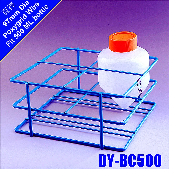 Stainless Steel Rack Professional Centrifuge Tube Holder For 500ml Blue SUS Wire Stand For Test Tube Hole Diam. 97mm 4 Holes