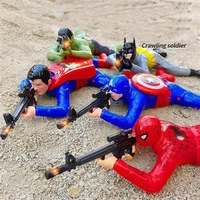 Spidered Soldier Man Electric Toys Jedi Crawler Bald Warrior Action Figures Crawling Soldier Shooting Gun For kid Halloween Gift 1