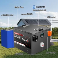 Batterie LiFePO4 24V 200Ah avec BMS Bluetooth 25.6V 5KW, surveillance mobile, cycle profond, pour stockage solaire domestique, camping-car, bateau, onduleurs, PV 3