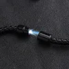 High Quality Leather Bracelet Lava Chakra Stone Beads Black Tiger Eye Bracelets Magnetic Buckle Bangles Braid Rope Chain for Men 4