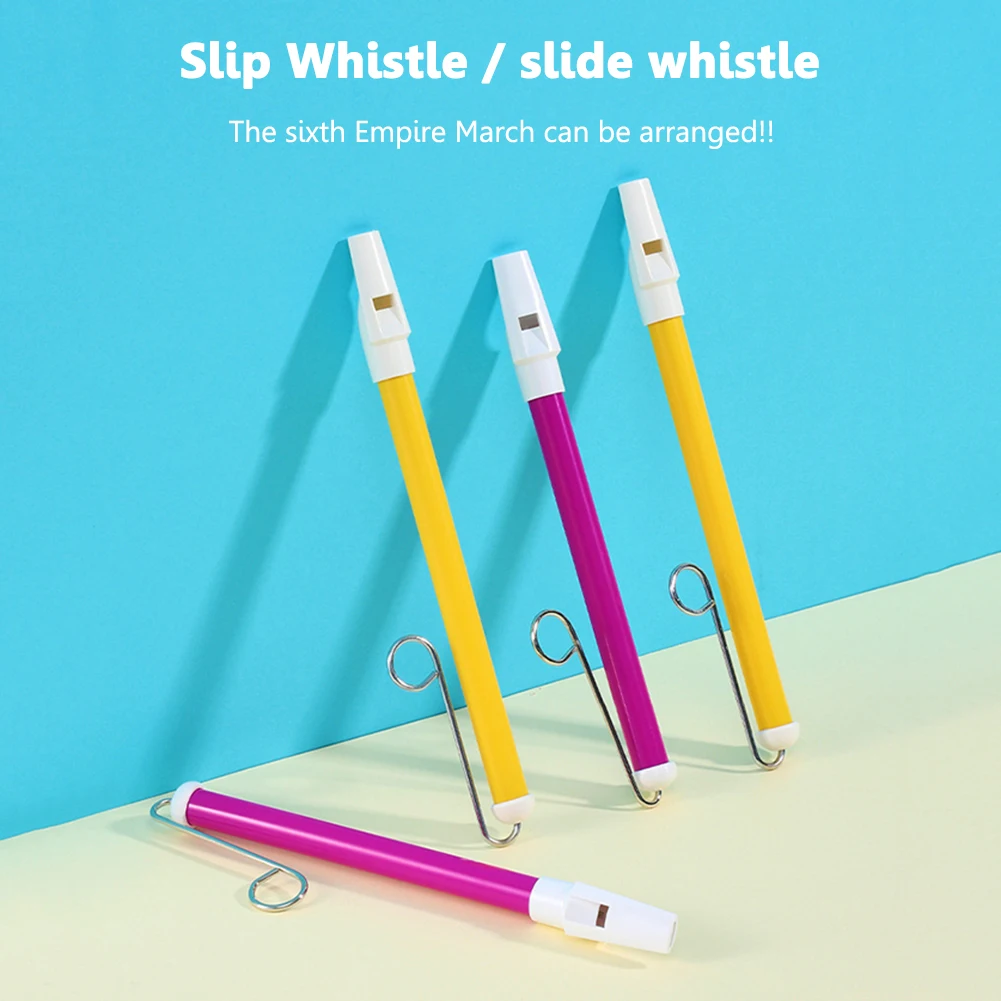 Fun Yoyo Flute Tie Rod Slide Whistle Small Musical Instrument Classic Music Piccolo Toy Children Gifts