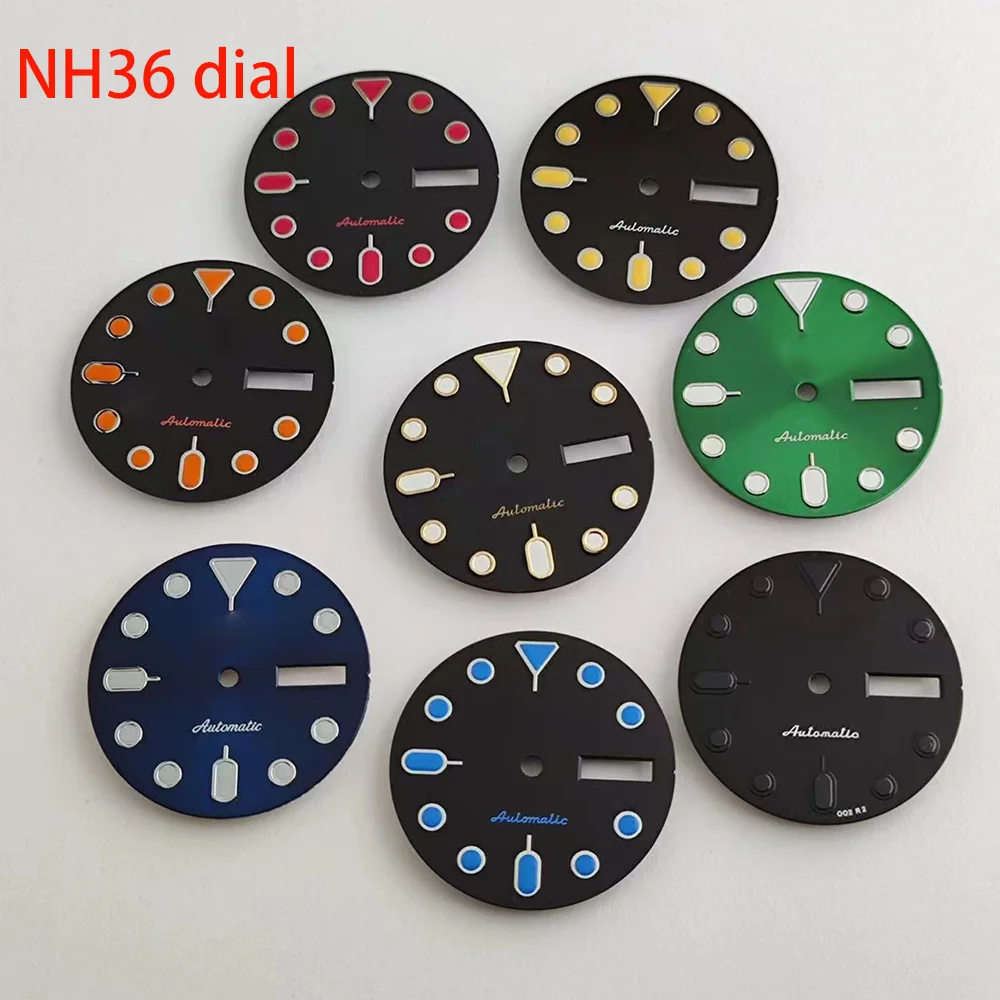 

28.5mm nh35 Watch Dial Luminous Modified Dial for SKX007 nh36 Automatic Movement Watch Parts