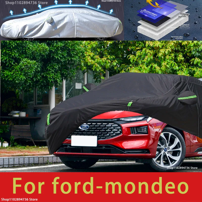 

For Ford Mondeo fit Outdoor Protection Full Car Covers Snow Cover Sunshade Waterproof Dustproof Exterior black car cover