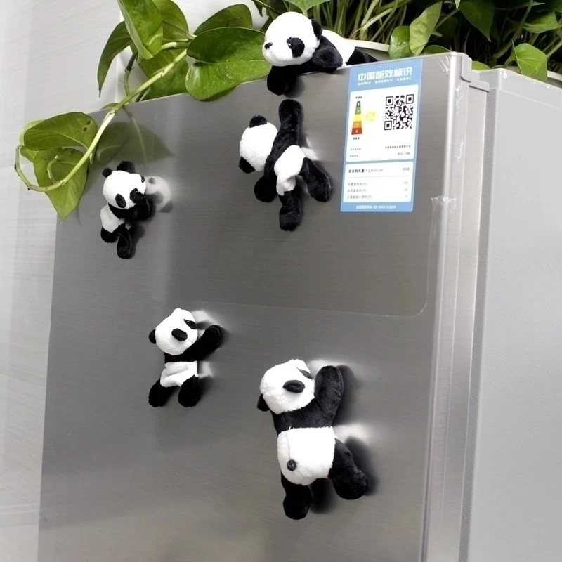 

1Pc Cartoon Cute Soft Plush Panda Fridge Strong Magnet Refrigerator Sticker Home Decor Souvenir Kitchen Accessories