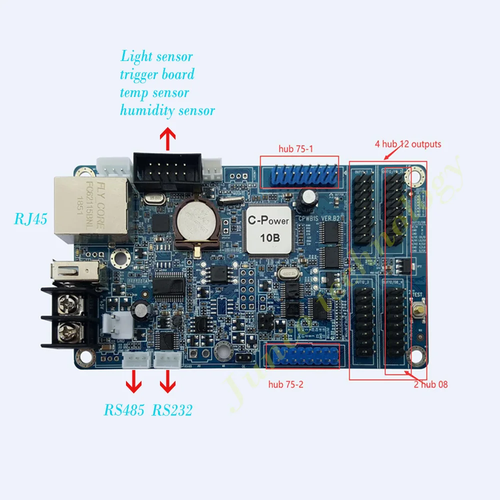 Cp10B Cpower 10b Lumen Control Card 7 Color Cp10 Controller Network Board Support Second Development SDK LedcenterM