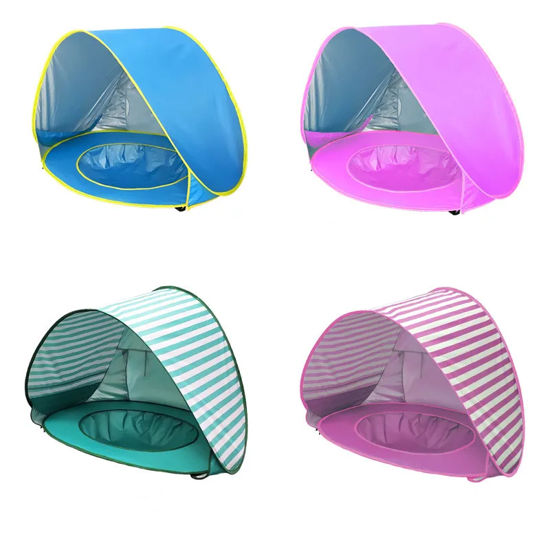 Tenda Da Spiaggia Per Bambini Tenda Da Sole Portatile Impermeabile Con Protezione Uv Con Piscina Tenda Da Sole Da Campeggio All'Aperto Per Bambini