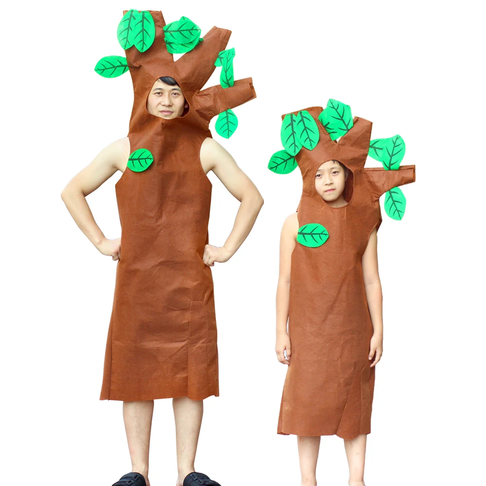

Adult and Children's Summer Green Tree Cosplay Costume Halloween Family Party Fun and Cool Suit