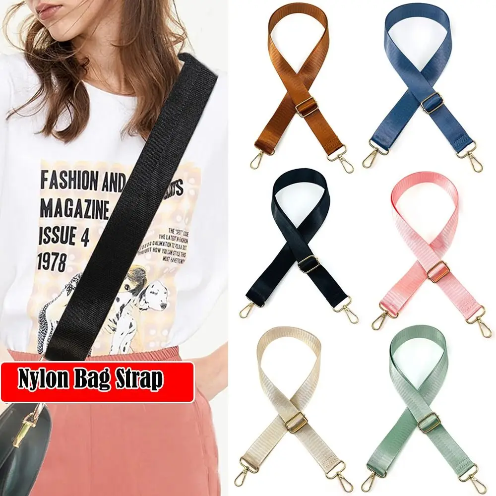 Solid Color Adjustable Nylon Bag Strap for Women - Crossbody and Shoulder Bag Accessory