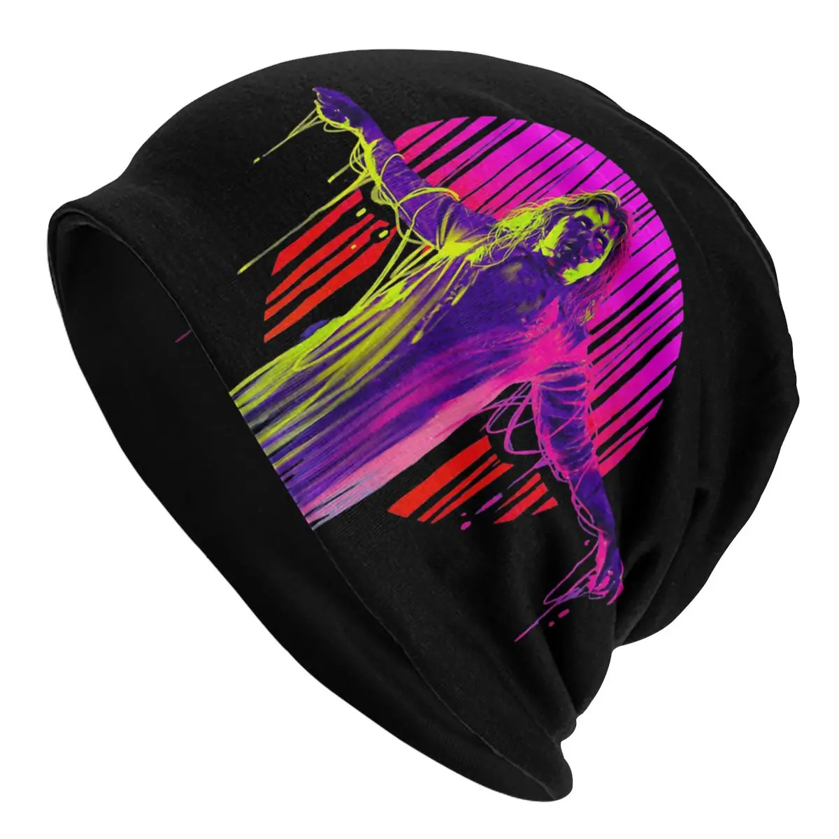 

Neon Linda Bonnet Homme Autumn Spring Thin Skullies Beanies The Exorcist Horror Film Caps For Men Women Creative Hats
