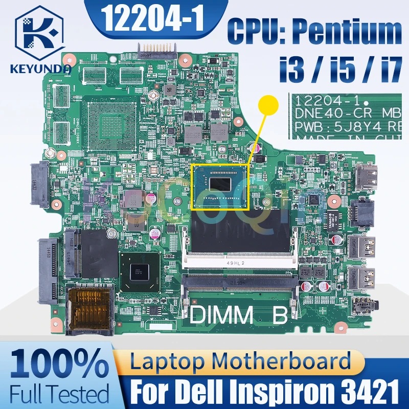 Placa-mãe para Dell Inspiron 3421 Cpu Placa-mãe 122041 Pentium i3 i5 i7 Teste