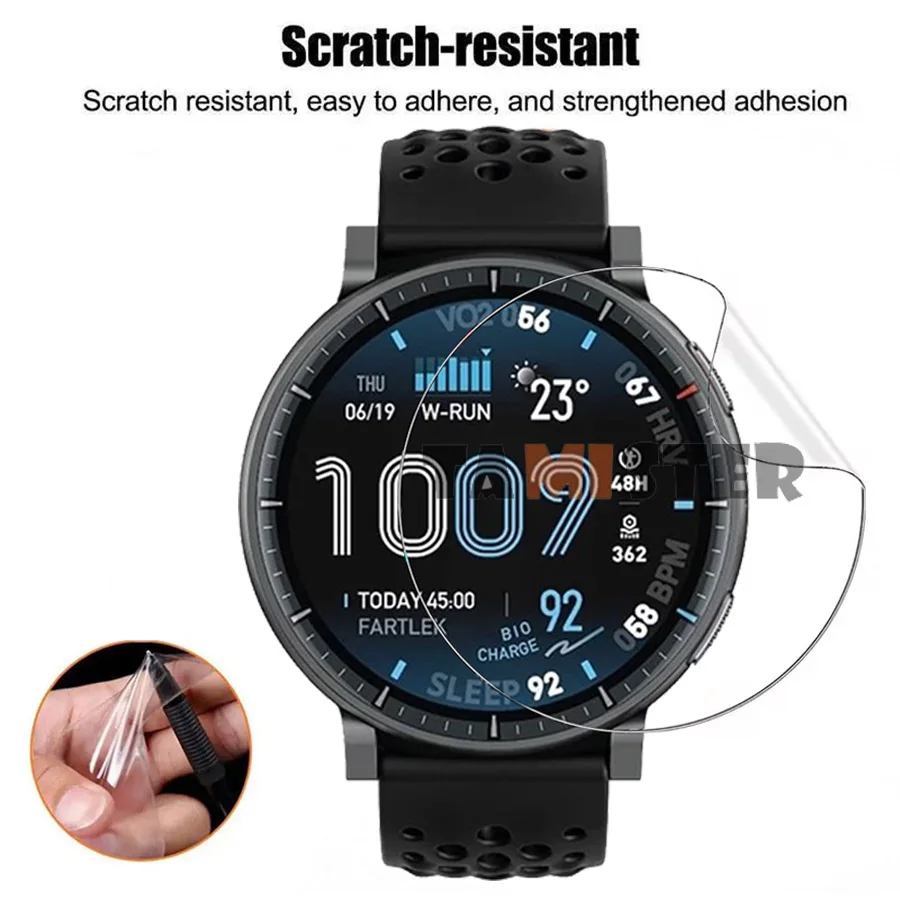 Amazfit Active Max용 화면 보호기 Amazfit Active Max용 긁힘 방지 소프트 TPU 하이드로겔 보호 필름 유리가 아닌 액세서리