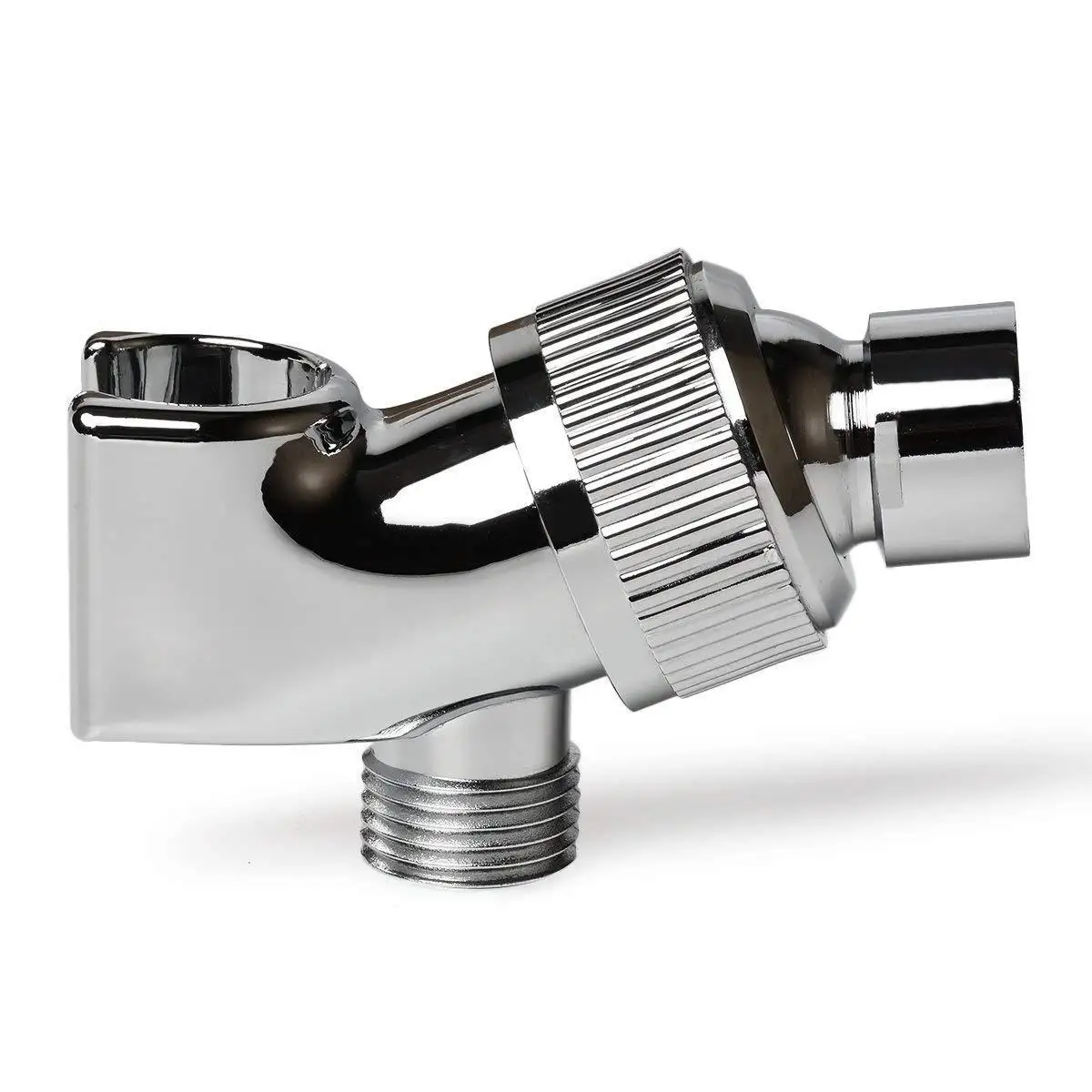 G1/2" 3 Way Tee Connector Shower Adapter Adjustable Water Diverter Valve Arm Mounted Faucet Sprinkler Holder Bathroom Accessory