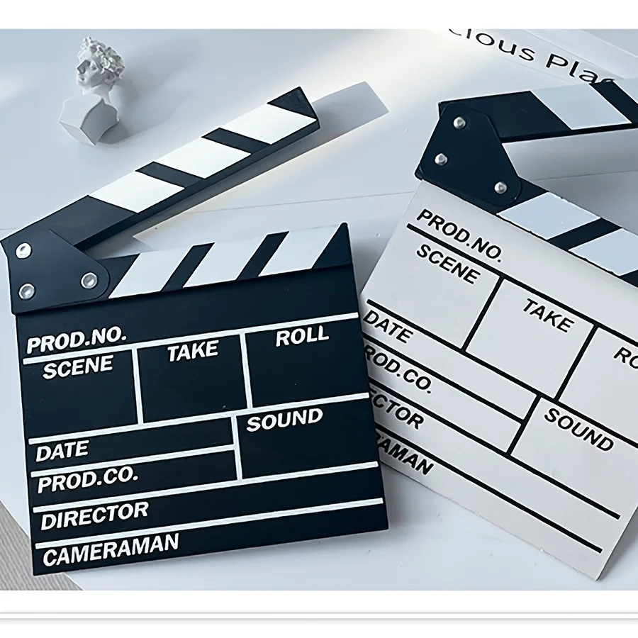 1 Piece Wooden Film Director's Memo Board, Creative Desktop Decoration, Wall Hanging, Daily Life Memo Board, Photo Live Streaming Background Prop