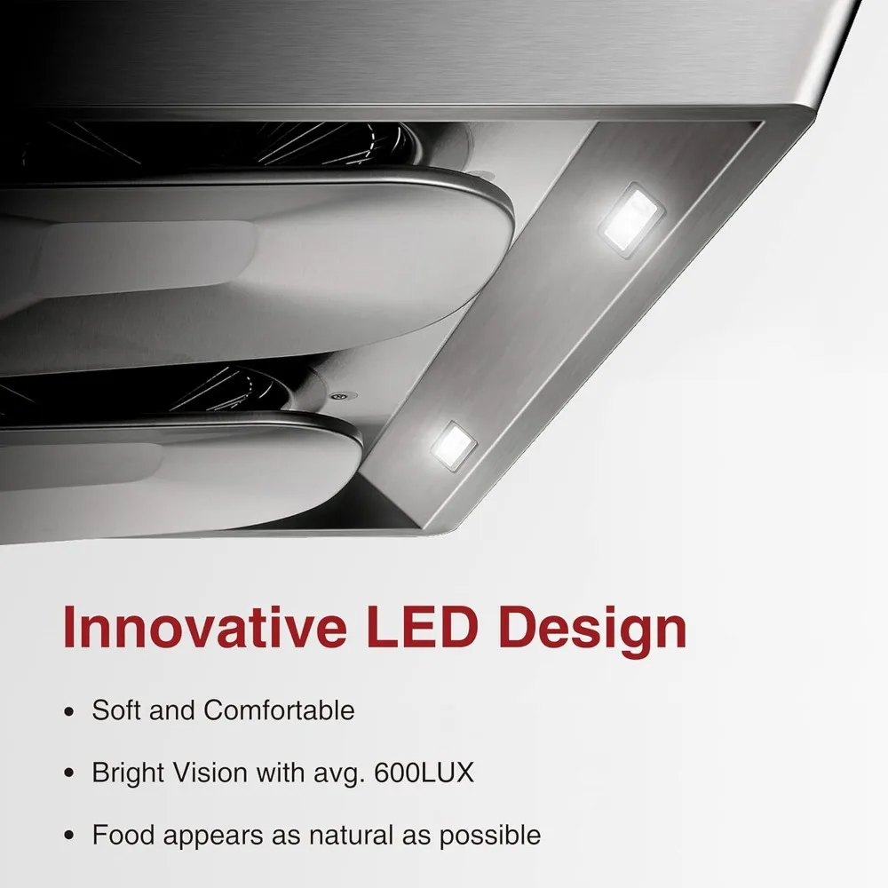 Pixie Air UQS3001 30” Stainless Steel Under Cabinet Range Hood, 800 EQUIV. CFM Kitchen Over Stove Exhaust Vent 5