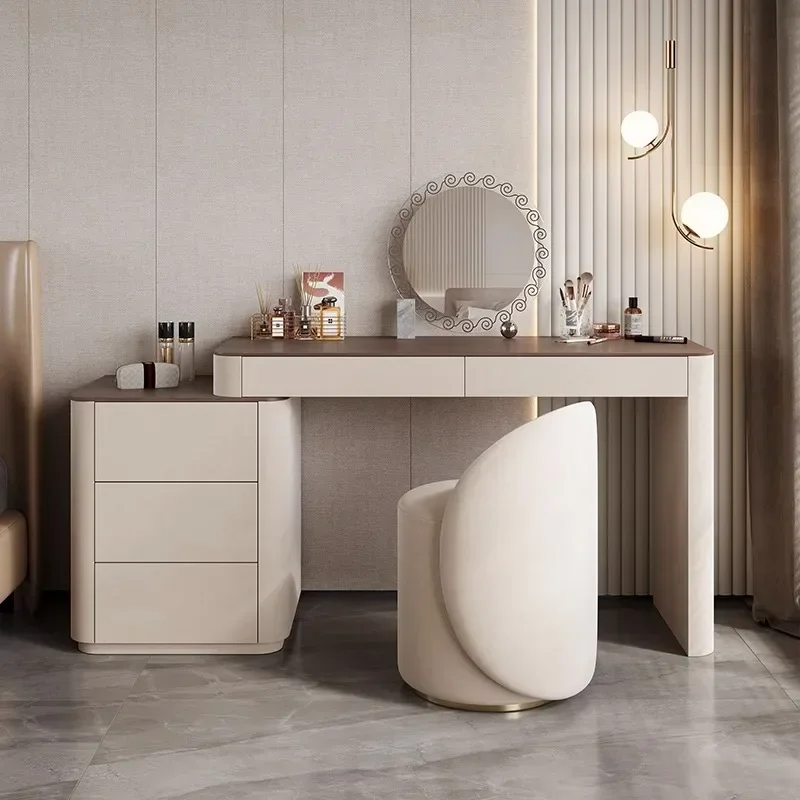 

Роскошное зеркало, туалетный столик, зеркало с белыми боковыми ящиками, туалетный столик для хранения косметики, мебель для спальни