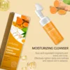 Turmeric Cleansing Foam Kojic Acid Cleanser Reduce Ac-ne Oil Control Blackhead Remover Brightening Moisturizing Face Wash Mousse 5