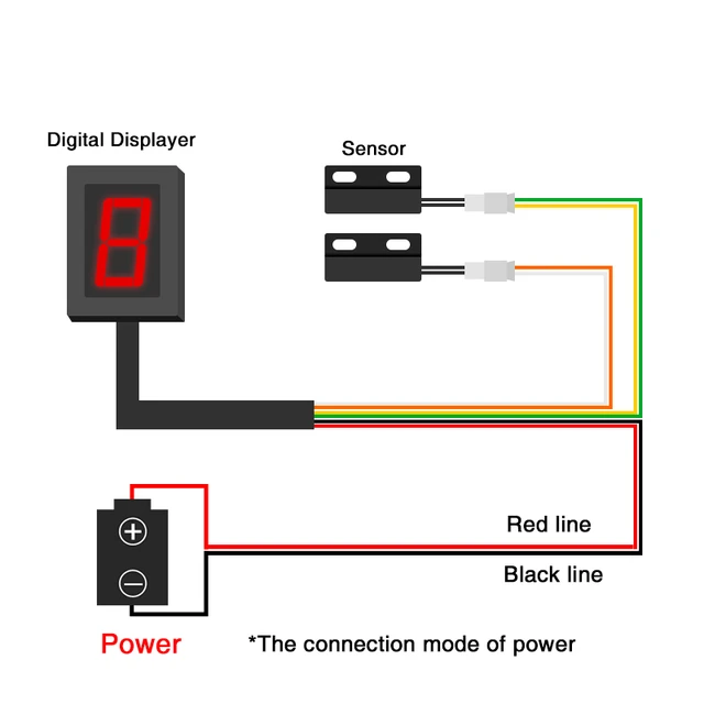 12V Universal Motorrad Digitale LED Getriebe Anzeige Schalthebel Sensor  Display - AliExpress