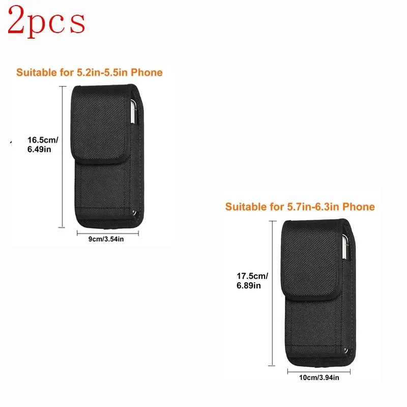 Outdoor Sports Nylon Cell Phone Pouch Holster with Free D-Shaped Buckle