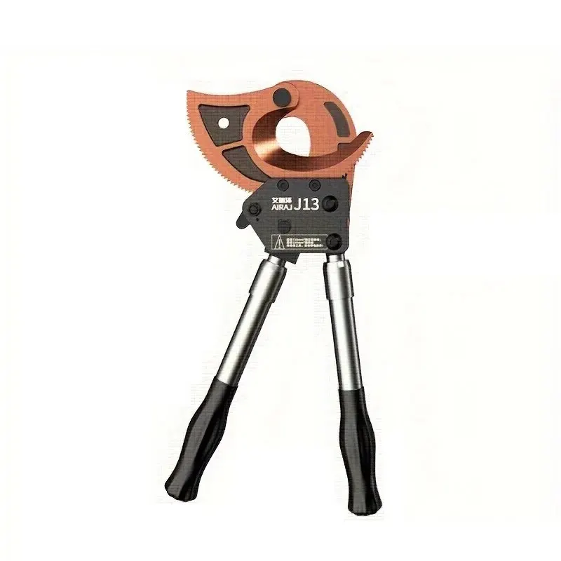 1pc Ratchet Cable Cutter Portable Ratcheting Wire Cutting Tool Cutting Below 300mm² Lightweight Cutting Hand Tool With Anti-Slip 6