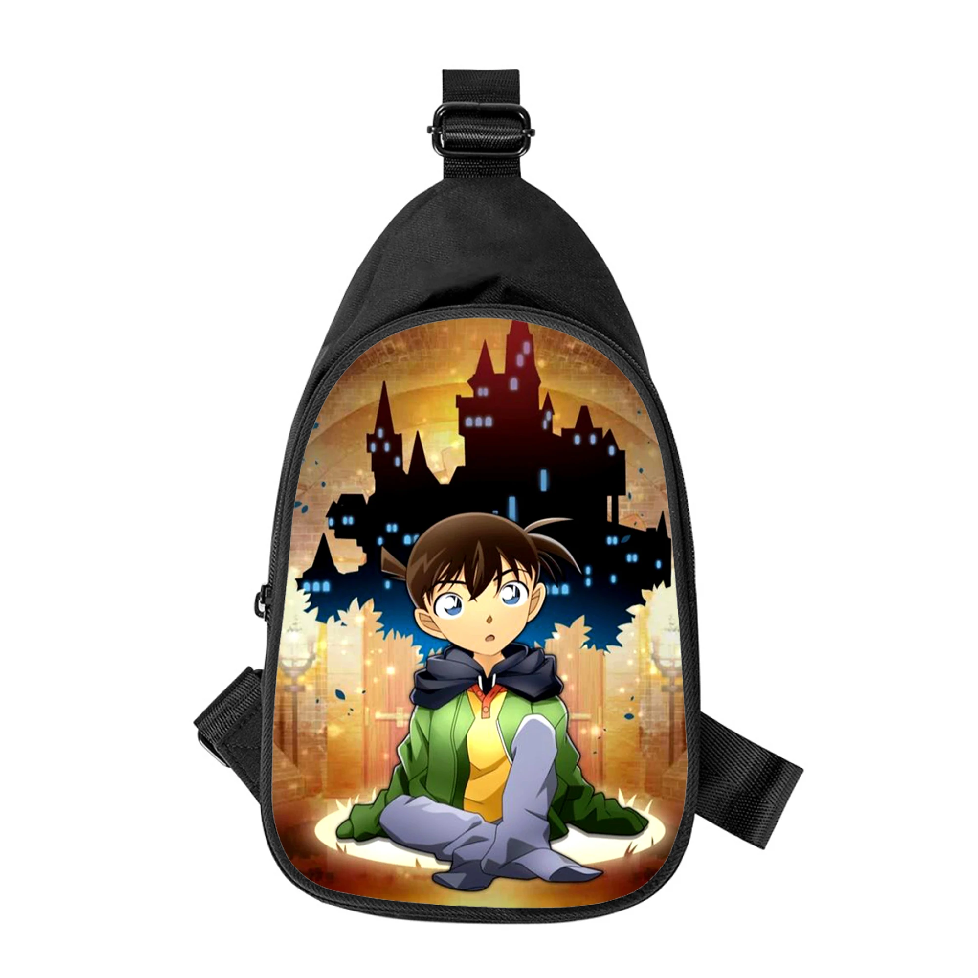 

Detective Conan Anime 3D Print New Men Cross Chest Bag Diagonally Women Shoulder Bag Husband School Waist Pack Male chest pack