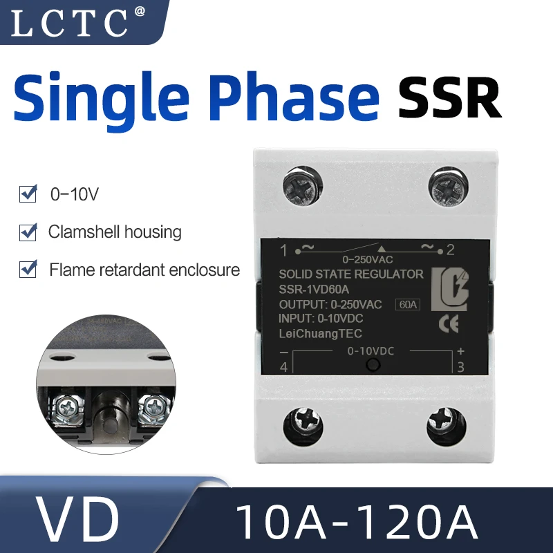 Single Phase Angle Control Solid State Relay 010v,ssr1vd10a 25a 40a