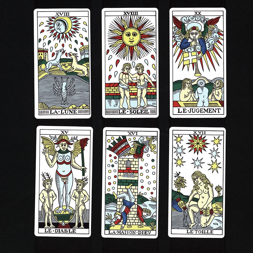 Tarot Cards with Guide Book.Tarot De Marseille.tarot Cards for Beginners.Fate Divination.Divination Tarot Cards 4