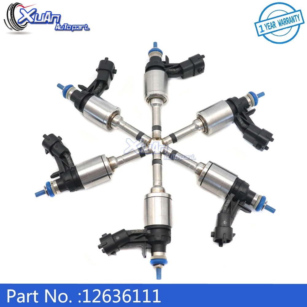 

XUAN 6pcs Fuel Injectors Nozzle 12636111 for Buick Verano Regal Chevrolet Cobalt HHR Saturn Sky 2.0L 2010-2016 AA5E-9F593-CA