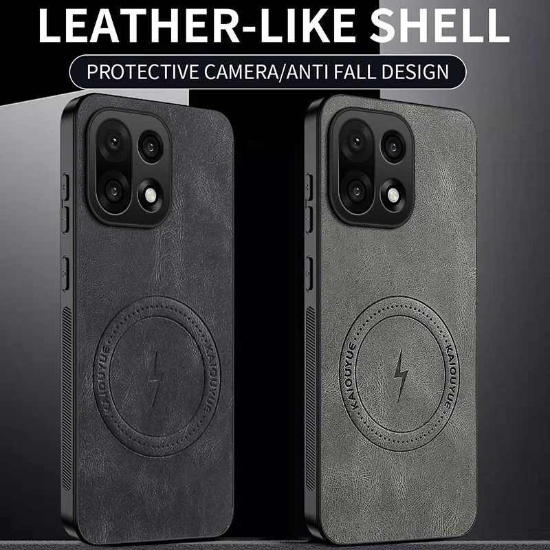 Luxury PU Leather Magnetic Phone Case - Shockproof Full Protector Cover