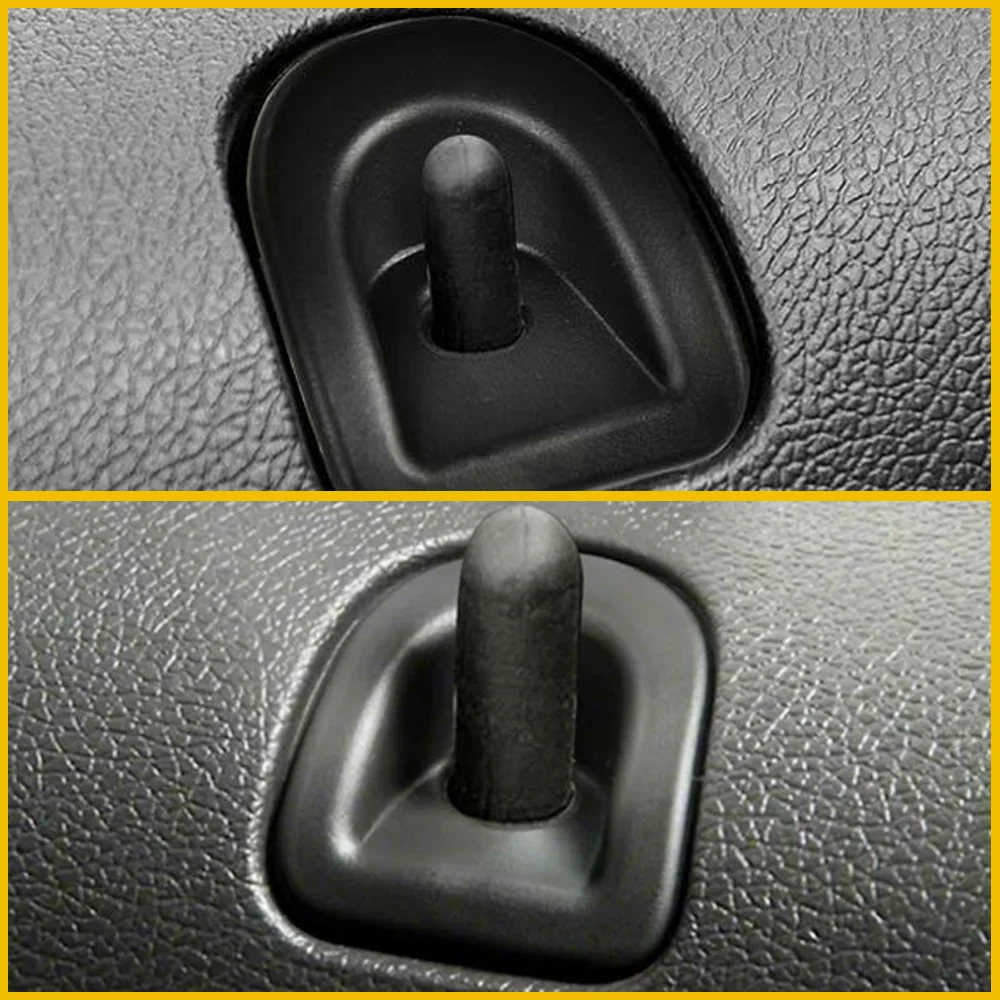 car door lock cover 2Pcs Black Left Right Door Panel Lock Grommets Covers For Ford Mustang 2005-2010 2011 2012 2013 2014 Replacement Accessories