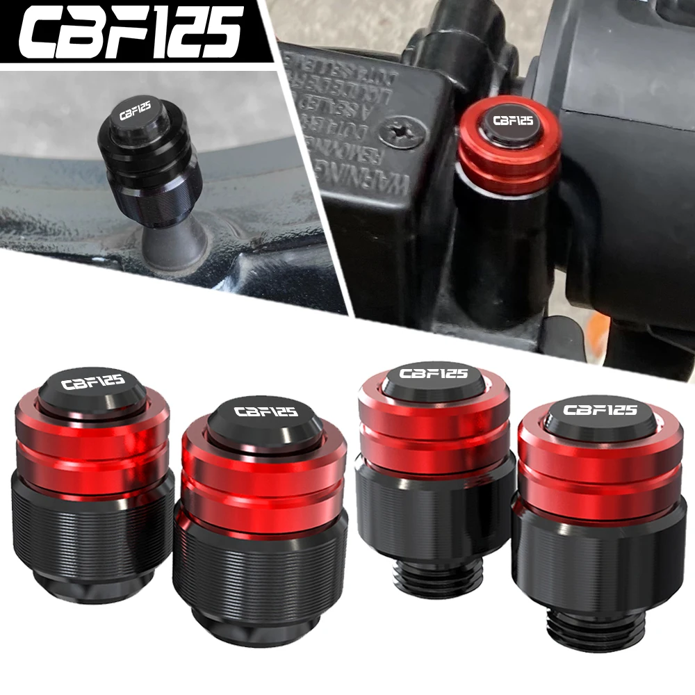

Motorcycle Rearview Mirror Plug Hole Screw Cap & Tire Valve Stem Caps Covers For Honda CBF125 CBF 125 2009-2023 2022 2021 2020
