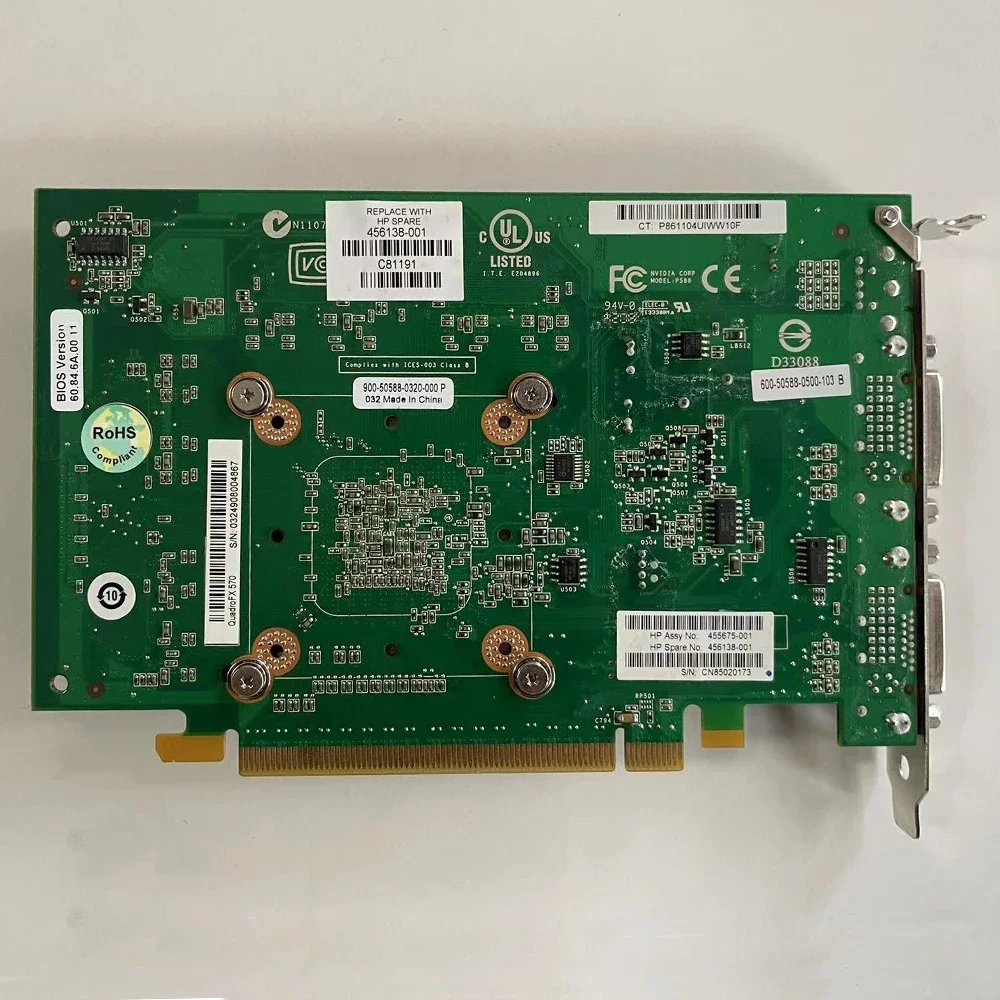 Used For HP nVidia Quadro FX570 256M DDR2 2*DVI Video