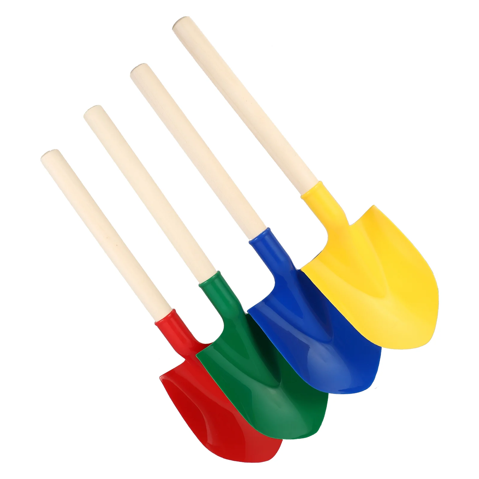 4 Pcs Playing with Sand Toy Child Beach Toys Outdoor for Kids Plastic Wooden Shovels 6